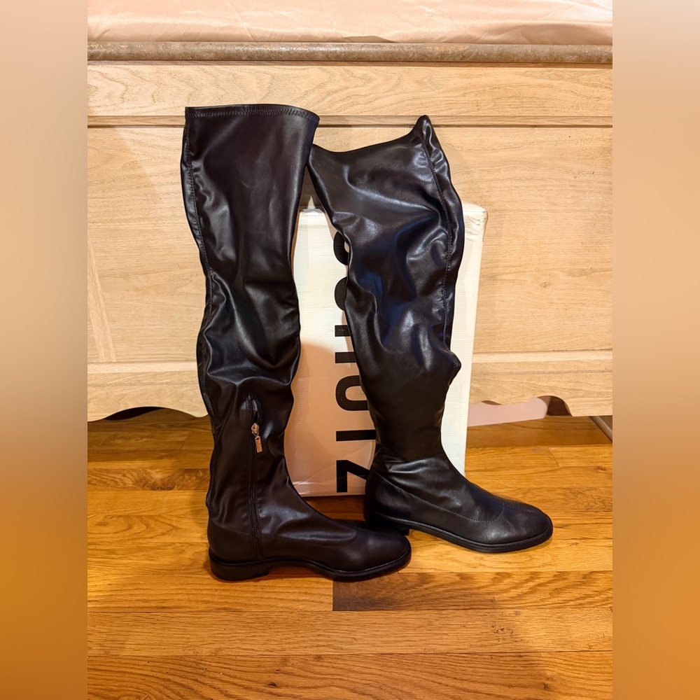 Schutz Black Over-the-Knee Boots - Picture 10 of 10